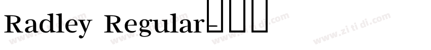 Radley Regular字体转换